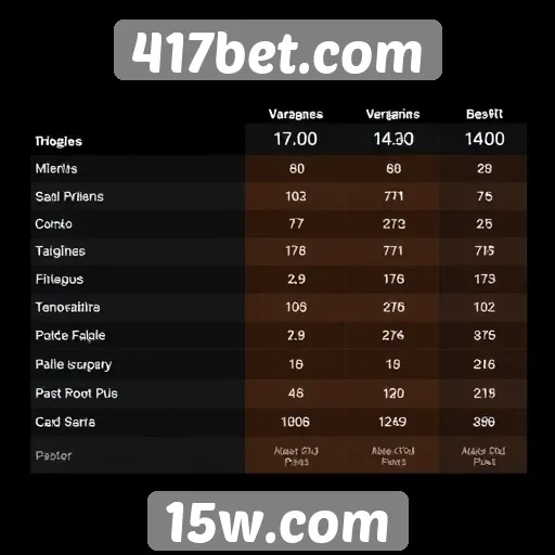 Comparativo entre 417bet e concorrentes do setor